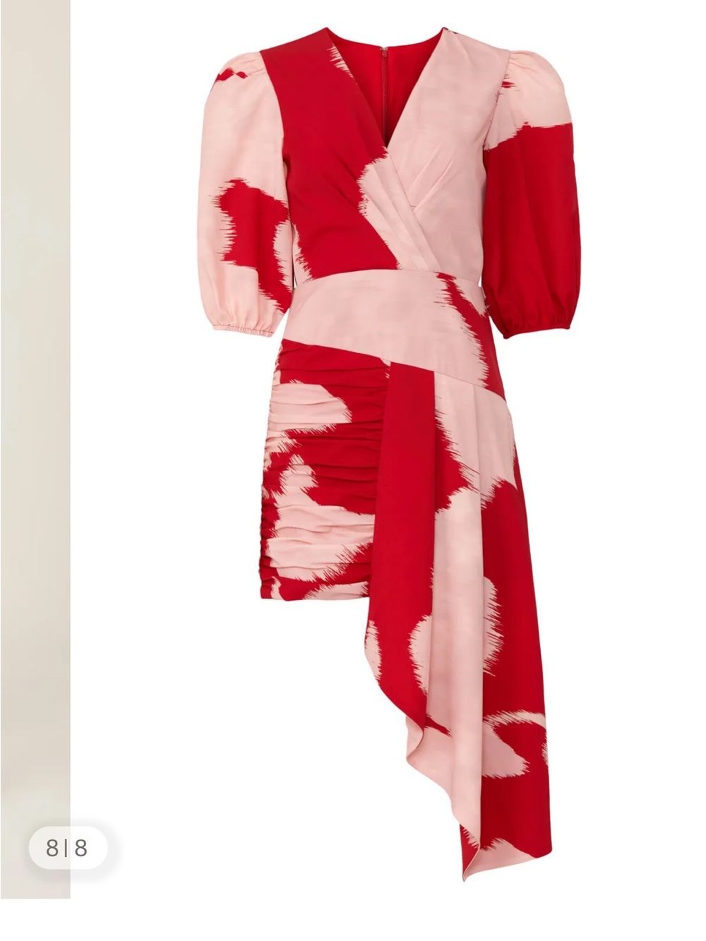 Hutch Pink and Red Side Drape Dress